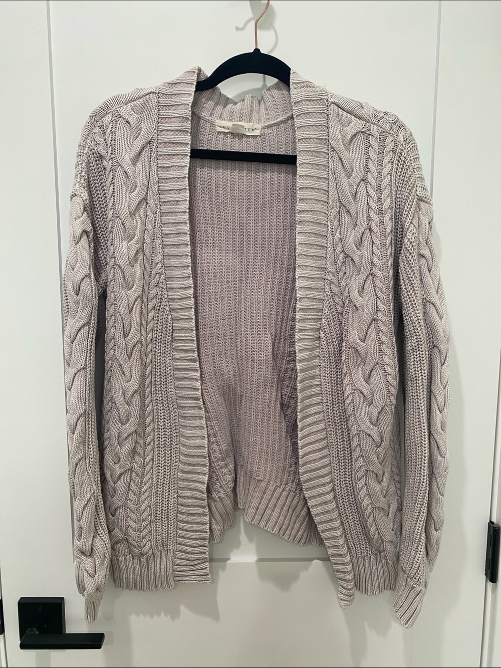 Women's Cable Knit Open Cardigan Sweater - Lovestitch